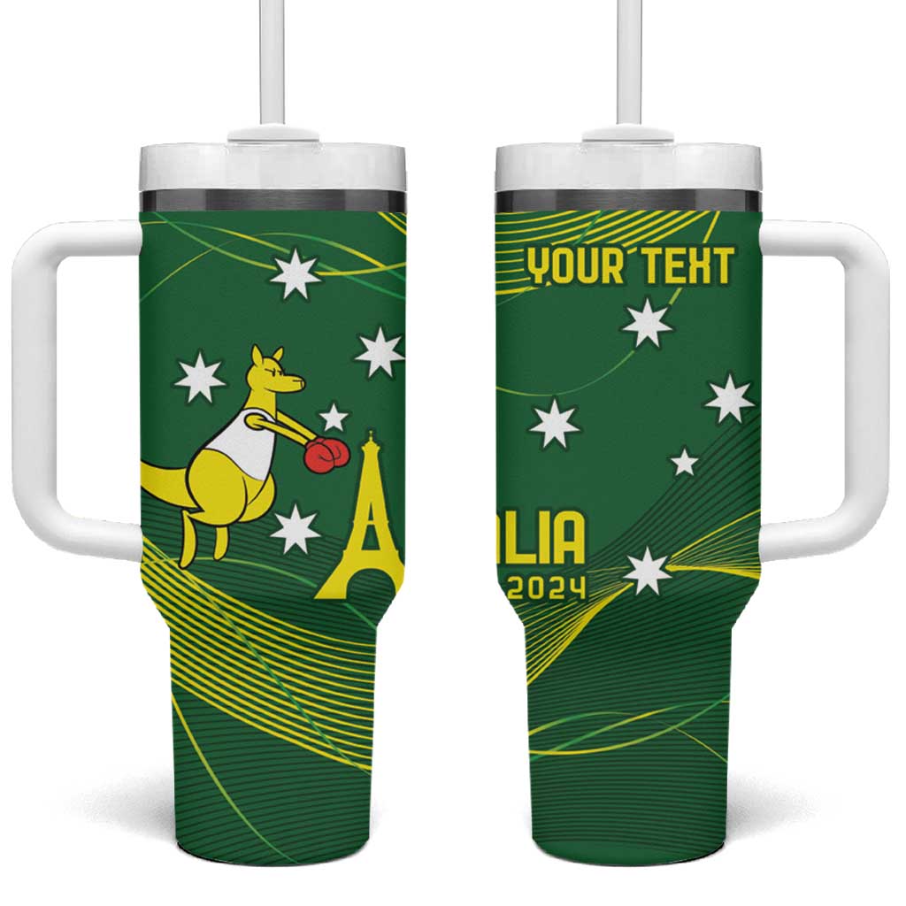 Personalised Australia Go Paris 2024 Tumbler With Handle National Color Ver1