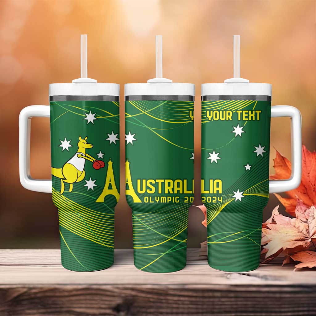 Personalised Australia Go Paris 2024 Tumbler With Handle National Color Ver1