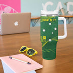 Personalised Australia Go Paris 2024 Tumbler With Handle National Color Ver1