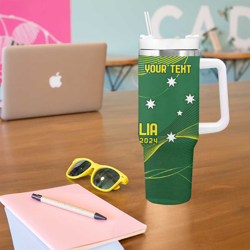 Personalised Australia Go Paris 2024 Tumbler With Handle National Color Ver1
