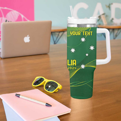 Personalised Australia Go Paris 2024 Tumbler With Handle National Color Ver1