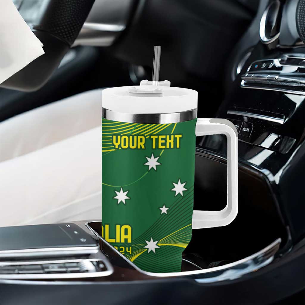 Personalised Australia Go Paris 2024 Tumbler With Handle National Color Ver1