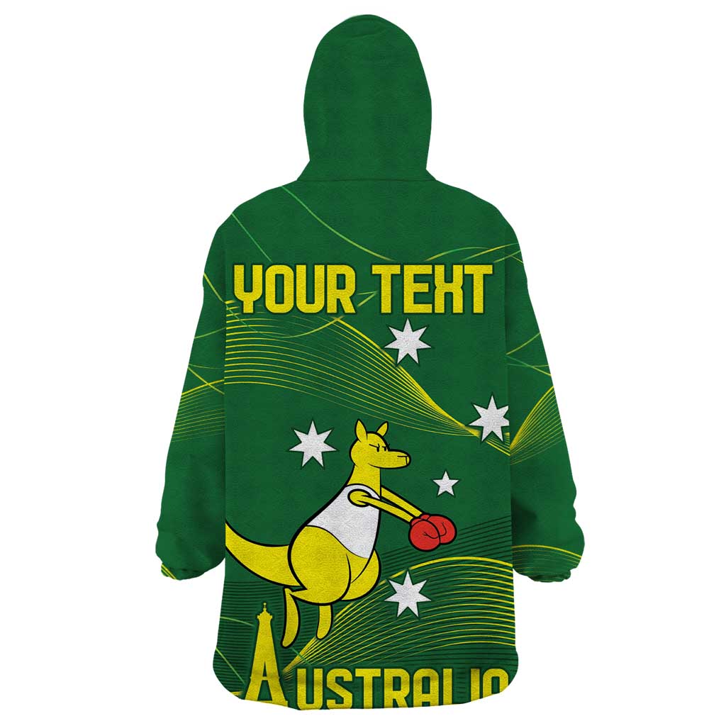 Personalised Australia Go Paris 2024 Wearable Blanket Hoodie National Color Ver1