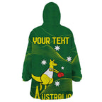 Personalised Australia Go Paris 2024 Wearable Blanket Hoodie National Color Ver1
