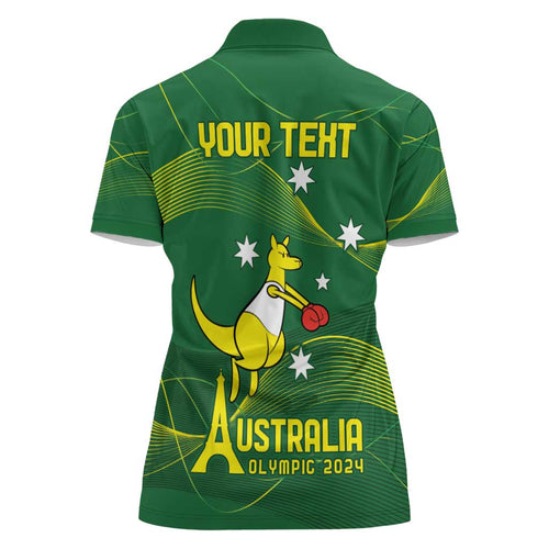Personalised Australia Go Paris 2024 Women Polo Shirt National Color Ver1