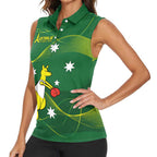 Personalised Australia Go Paris 2024 Women Sleeveless Polo Shirt National Color Ver1