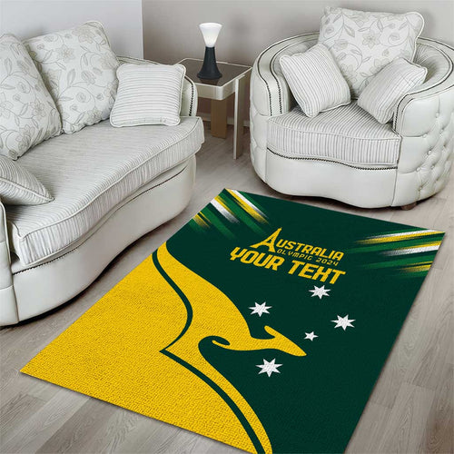 Personalised Australia Go Paris 2024 Area Rug National Color Ver2