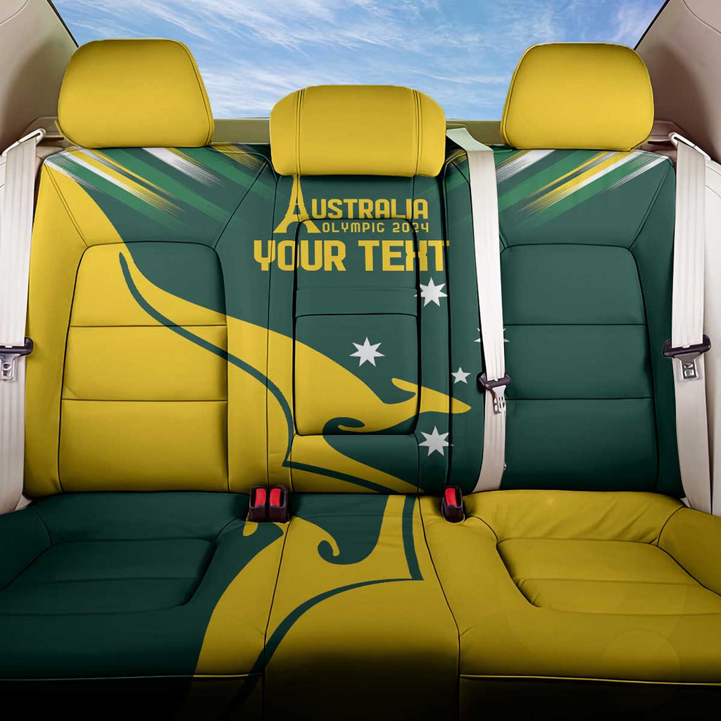 Personalised Australia Go Paris 2024 Back Car Seat Cover National Color Ver2