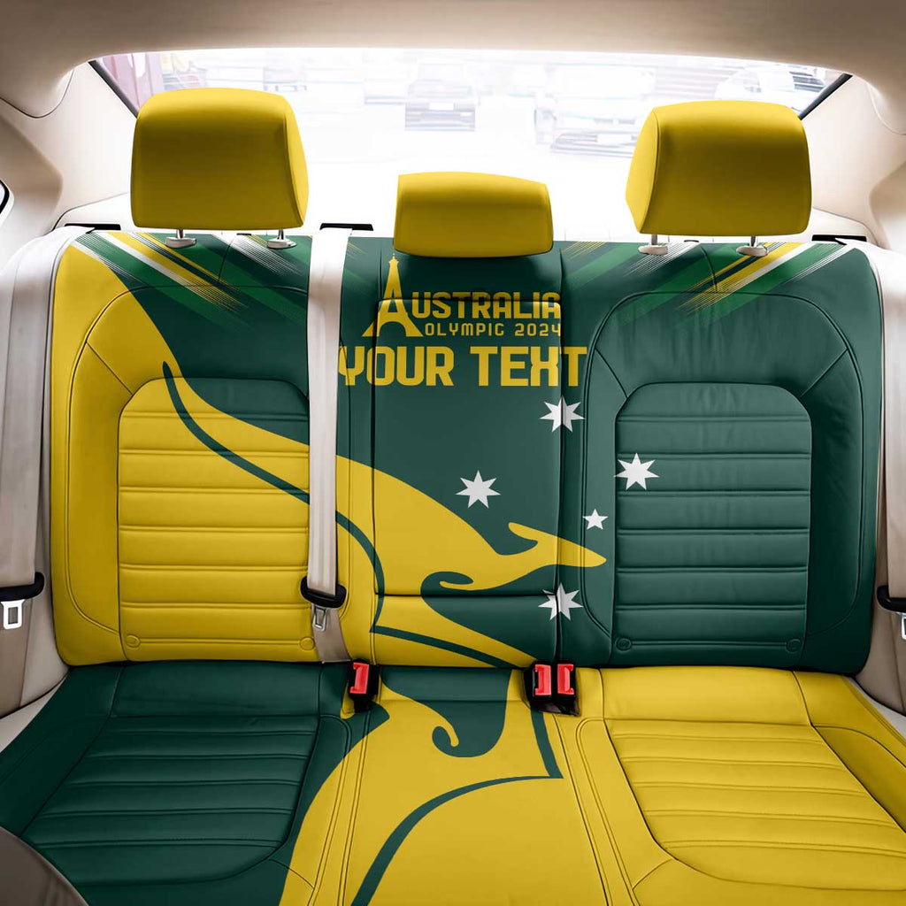 Personalised Australia Go Paris 2024 Back Car Seat Cover National Color Ver2