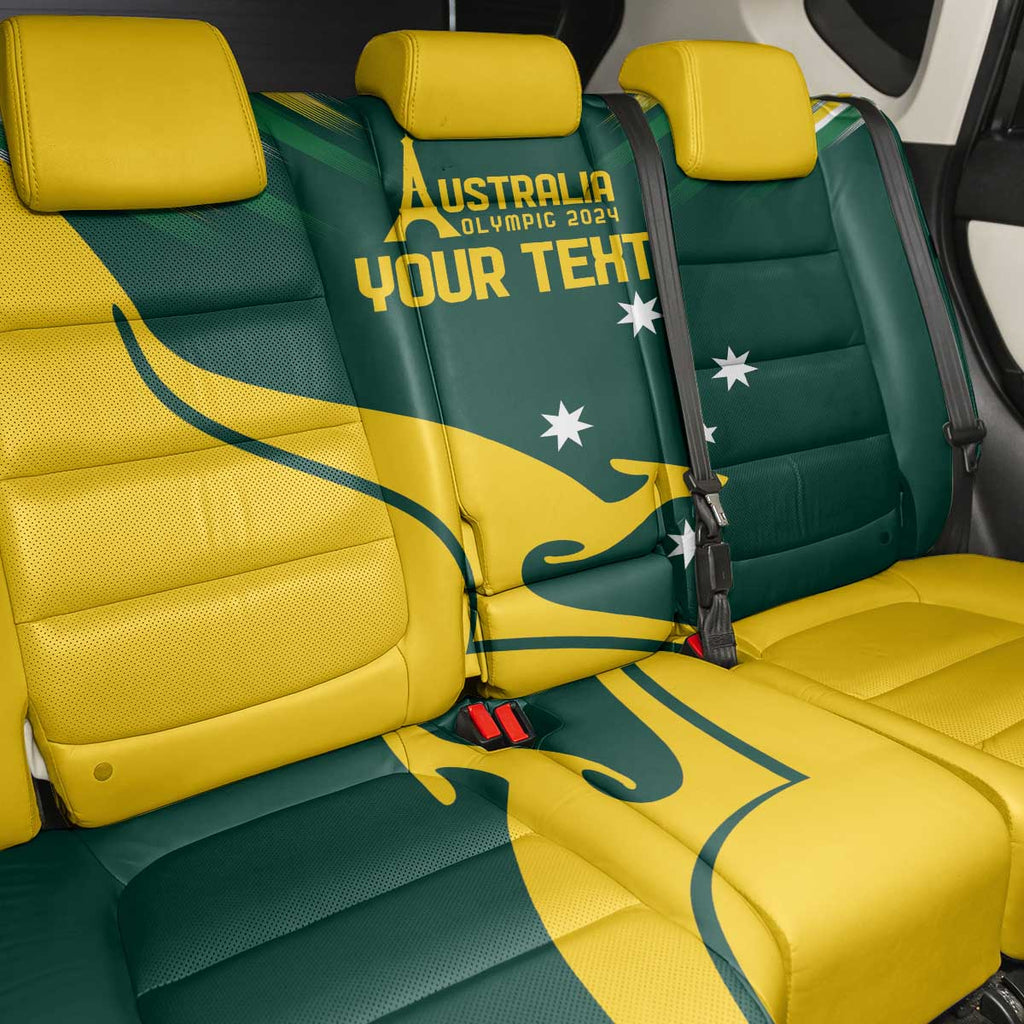 Personalised Australia Go Paris 2024 Back Car Seat Cover National Color Ver2