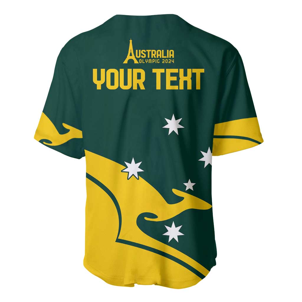 Personalised Australia Go Paris 2024 Baseball Jersey National Color Ver2