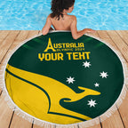 Personalised Australia Go Paris 2024 Beach Blanket National Color Ver2