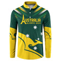 Personalised Australia Go Paris 2024 Button Sweatshirt National Color Ver2