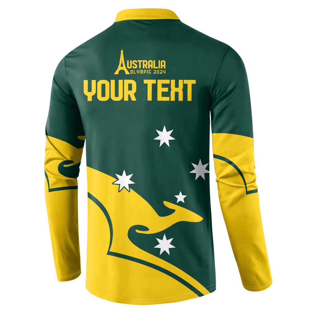 Personalised Australia Go Paris 2024 Button Sweatshirt National Color Ver2