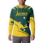 Personalised Australia Go Paris 2024 Button Sweatshirt National Color Ver2