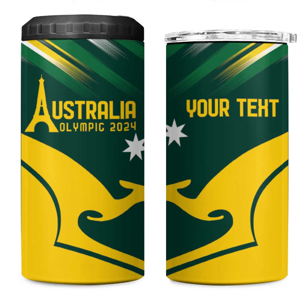 Personalised Australia Go Paris 2024 4 in 1 Can Cooler Tumbler National Color Ver2