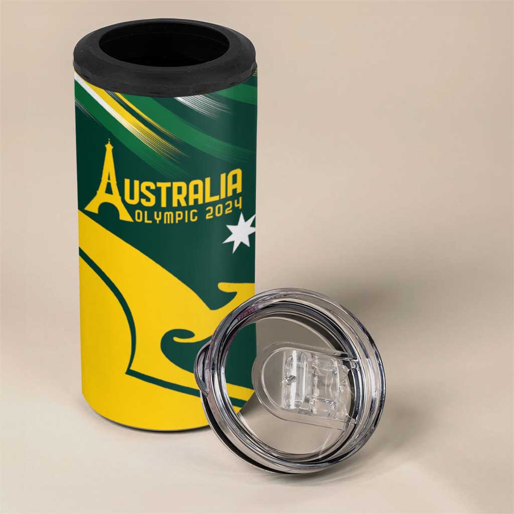 Personalised Australia Go Paris 2024 4 in 1 Can Cooler Tumbler National Color Ver2