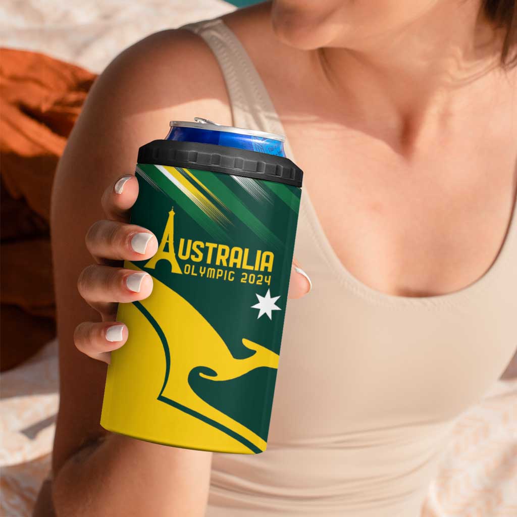 Personalised Australia Go Paris 2024 4 in 1 Can Cooler Tumbler National Color Ver2