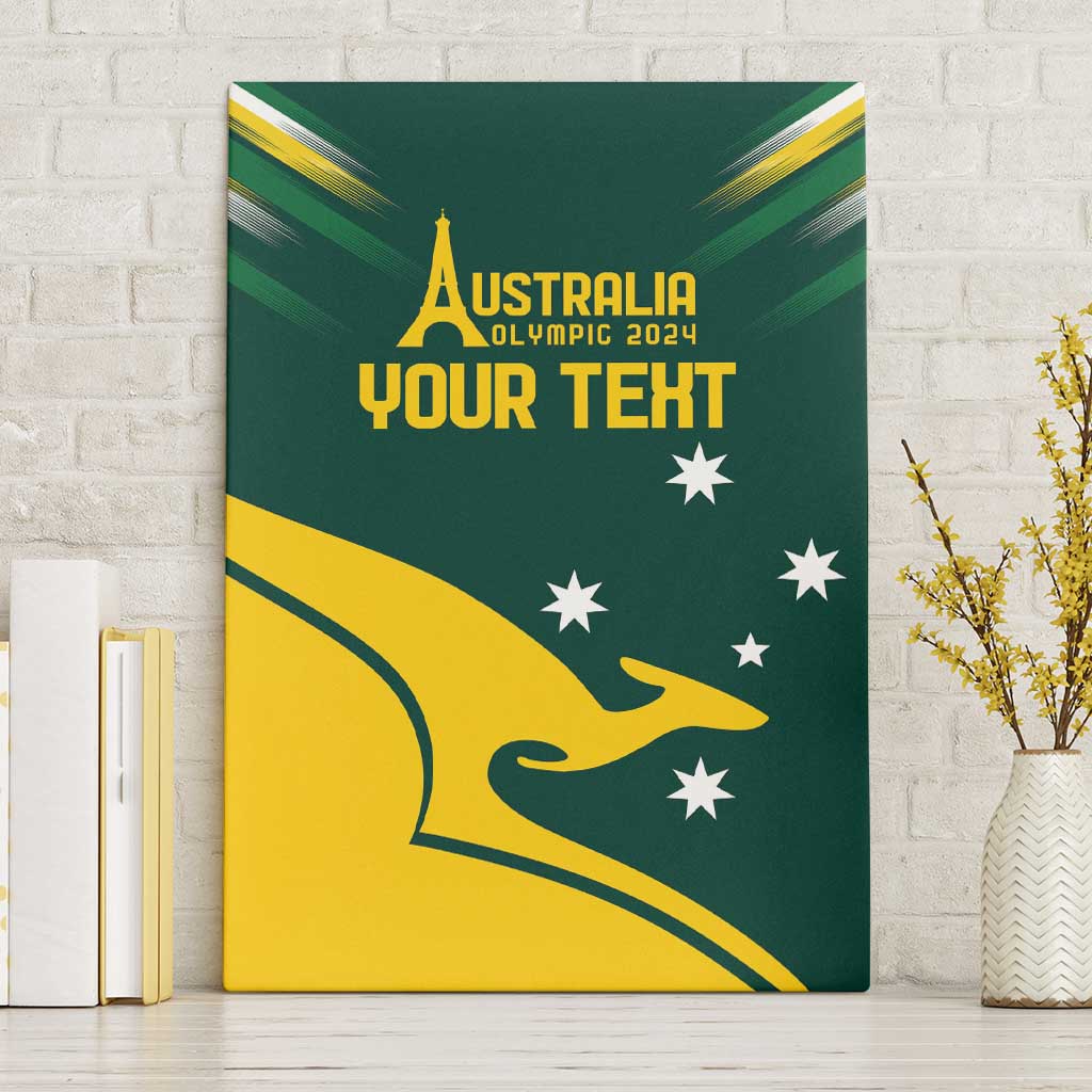 Personalised Australia Go Paris 2024 Canvas Wall Art National Color Ver2