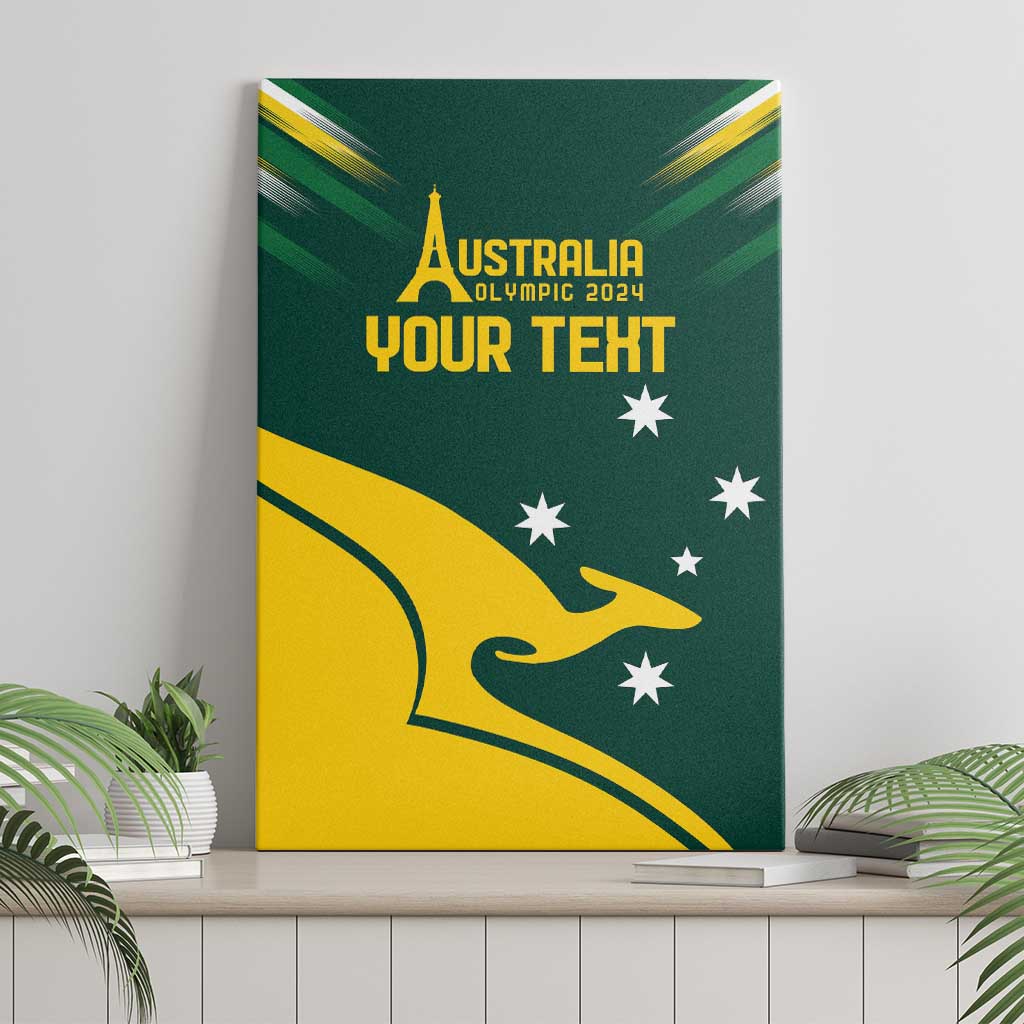 Personalised Australia Go Paris 2024 Canvas Wall Art National Color Ver2