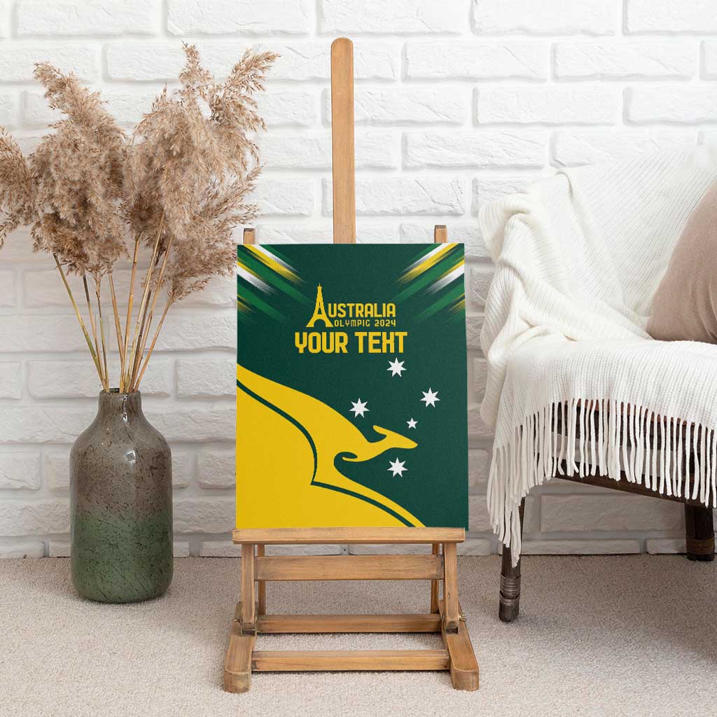 Personalised Australia Go Paris 2024 Canvas Wall Art National Color Ver2