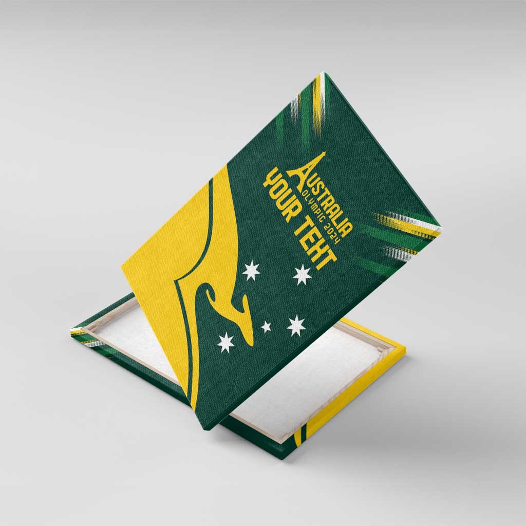 Personalised Australia Go Paris 2024 Canvas Wall Art National Color Ver2
