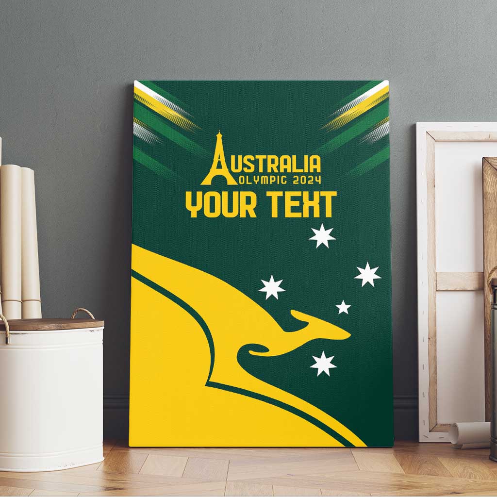 Personalised Australia Go Paris 2024 Canvas Wall Art National Color Ver2