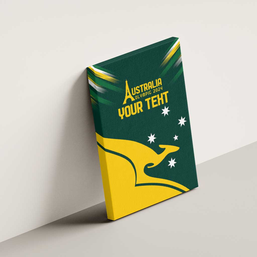 Personalised Australia Go Paris 2024 Canvas Wall Art National Color Ver2