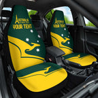 Personalised Australia Go Paris 2024 Car Seat Cover National Color Ver2