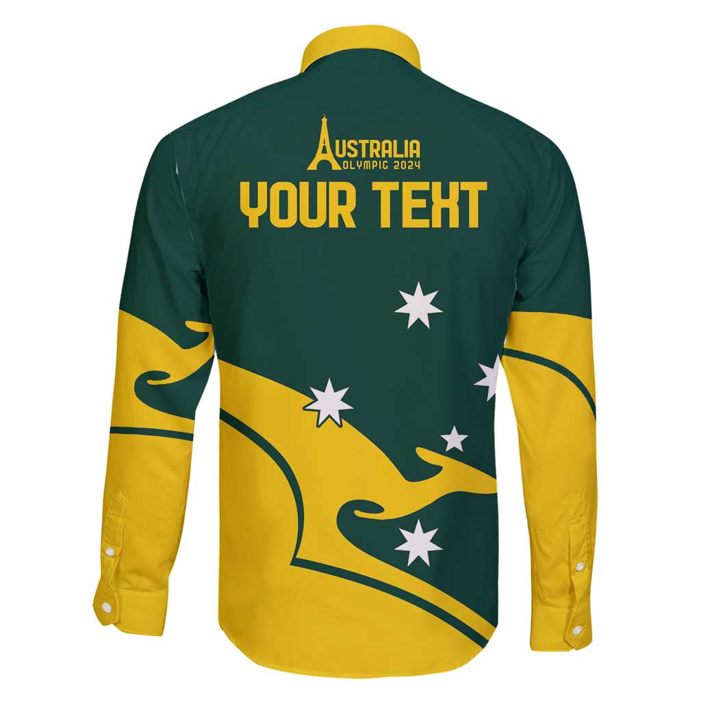 Personalised Australia Go Paris 2024 Family Matching Long Sleeve Bodycon Dress and Hawaiian Shirt National Color Ver2