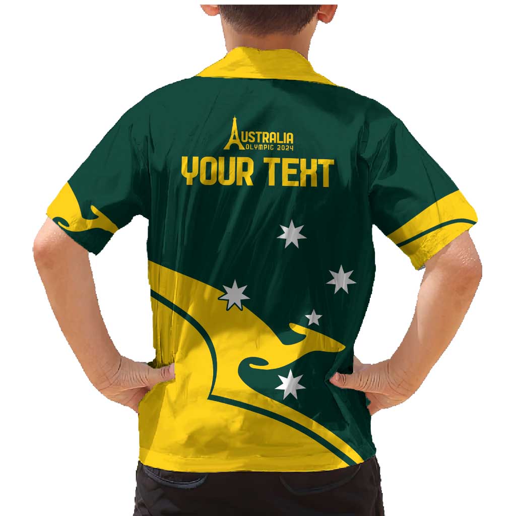Personalised Australia Go Paris 2024 Family Matching Mermaid Dress and Hawaiian Shirt National Color Ver2