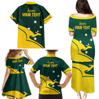 Personalised Australia Go Paris 2024 Family Matching Puletasi and Hawaiian Shirt National Color Ver2