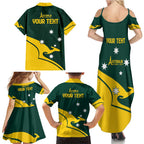 Personalised Australia Go Paris 2024 Family Matching Summer Maxi Dress and Hawaiian Shirt National Color Ver2