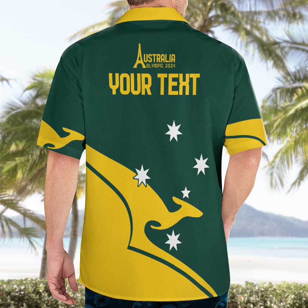Personalised Australia Go Paris 2024 Hawaiian Shirt National Color Ver2