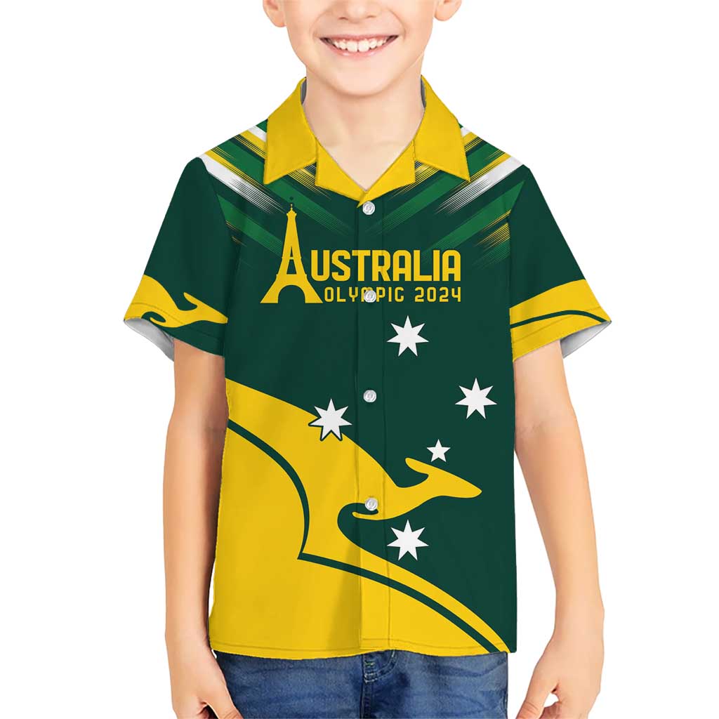 Personalised Australia Go Paris 2024 Hawaiian Shirt National Color Ver2