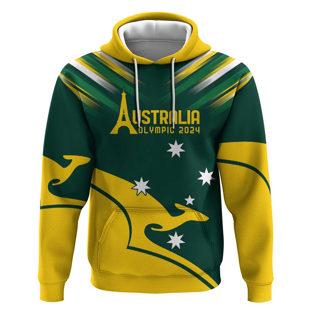 Personalised Australia Go Paris 2024 Hoodie National Color Ver2