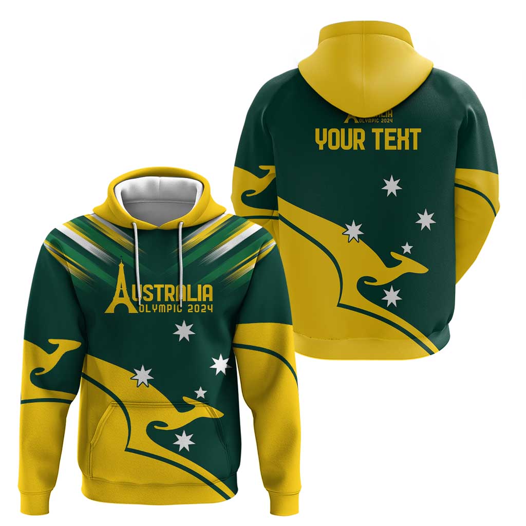 Personalised Australia Go Paris 2024 Hoodie National Color Ver2