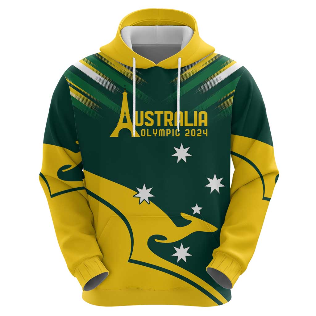 Personalised Australia Go Paris 2024 Hoodie National Color Ver2