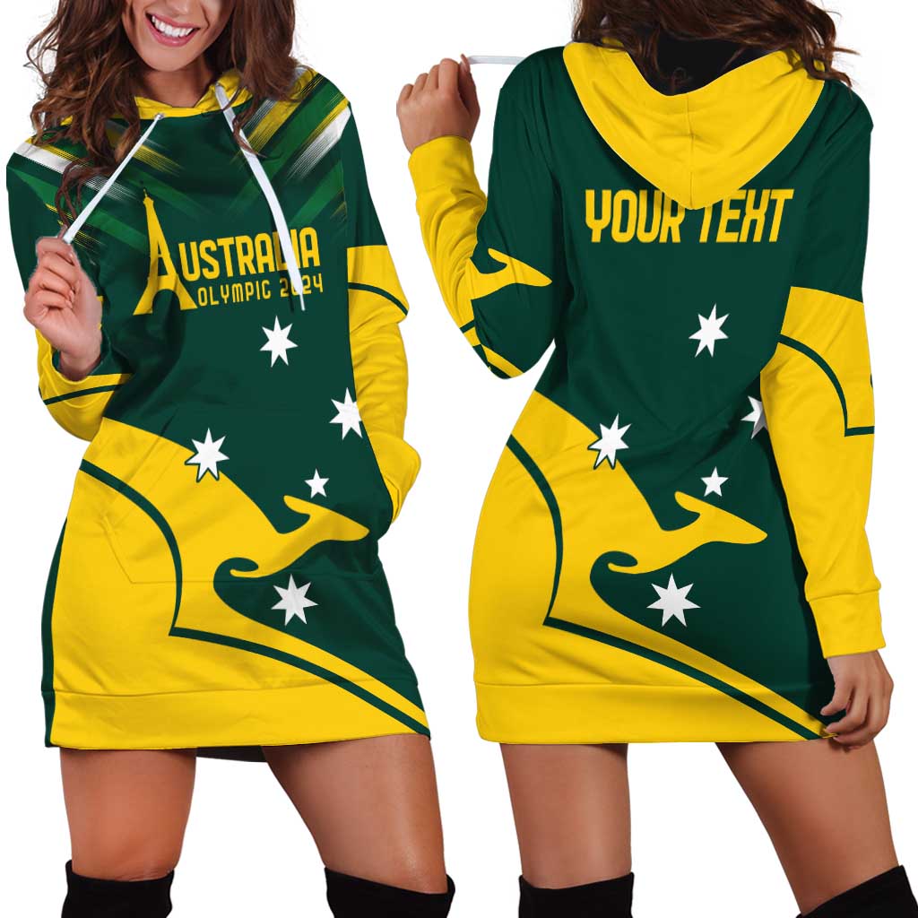 Personalised Australia Go Paris 2024 Hoodie Dress National Color Ver2
