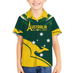 Personalised Australia Go Paris 2024 Kid Hawaiian Shirt National Color Ver2