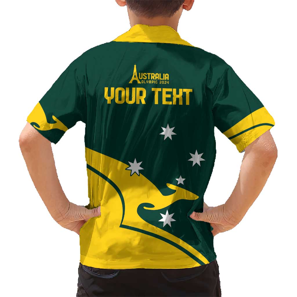Personalised Australia Go Paris 2024 Kid Hawaiian Shirt National Color Ver2