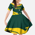 Personalised Australia Go Paris 2024 Kid Short Sleeve Dress National Color Ver2