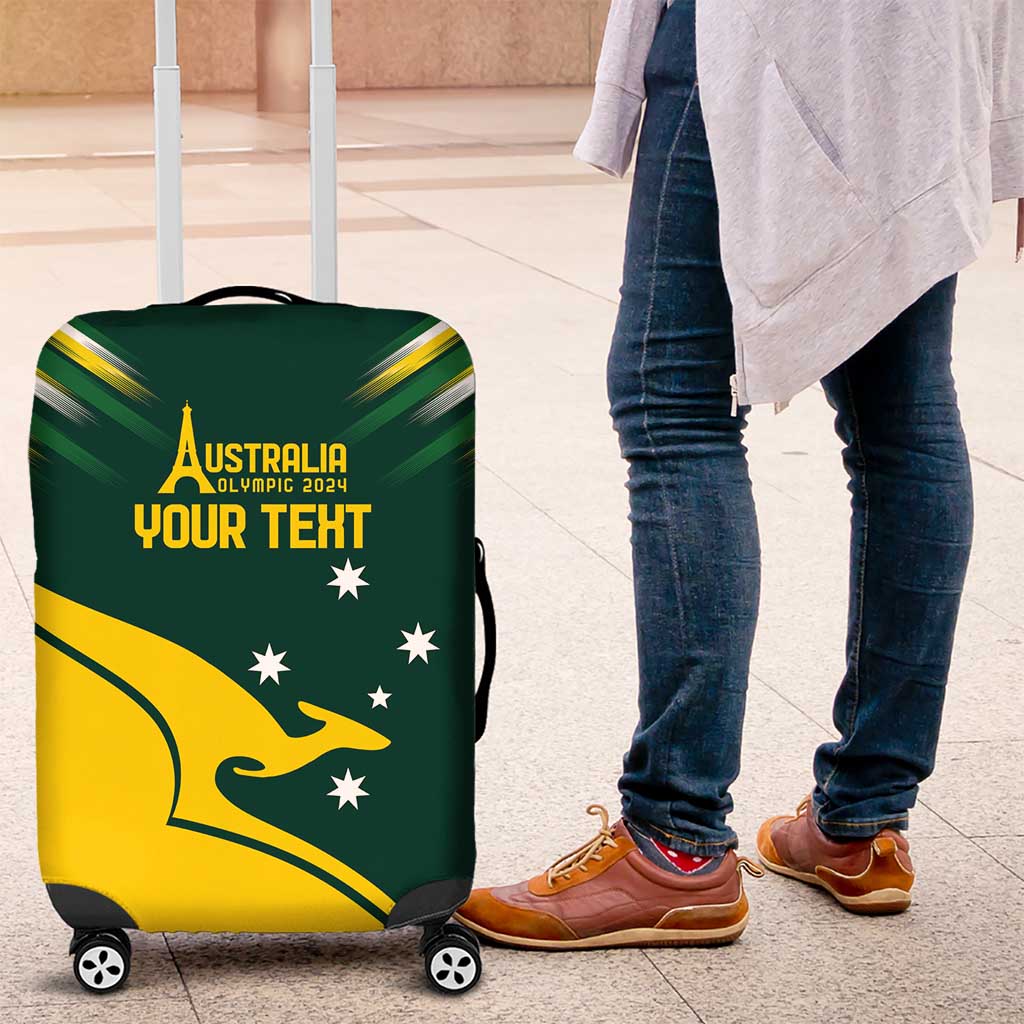 Personalised Australia Go Paris 2024 Luggage Cover National Color Ver2
