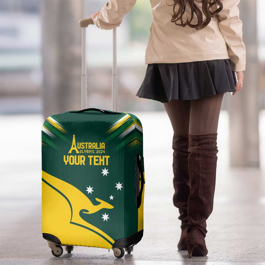 Personalised Australia Go Paris 2024 Luggage Cover National Color Ver2