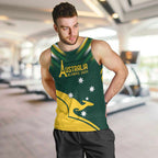 Personalised Australia Go Paris 2024 Men Tank Top National Color Ver2
