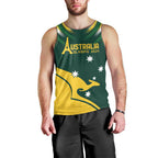 Personalised Australia Go Paris 2024 Men Tank Top National Color Ver2