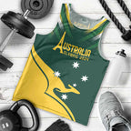 Personalised Australia Go Paris 2024 Men Tank Top National Color Ver2
