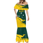 Personalised Australia Go Paris 2024 Mermaid Dress National Color Ver2