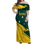 Personalised Australia Go Paris 2024 Off Shoulder Maxi Dress National Color Ver2