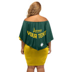 Personalised Australia Go Paris 2024 Off Shoulder Short Dress National Color Ver2